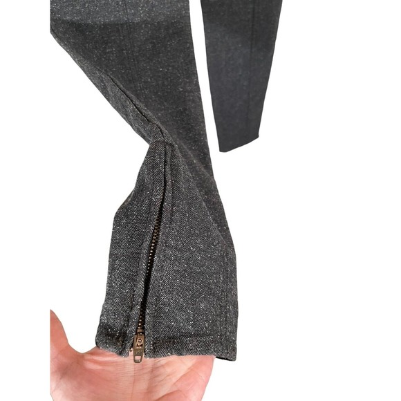J.Crew Stretch Pant Women's Size 2 Gray Charcoal Ankle Zip Mid-Rise Cotton Blend - Picture 6 of 10
